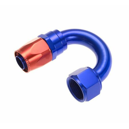 REDHORSE HOSE ENDS 6 AN Hose 6 AN Outlet 180 Degree Anodized Red Blue Aluminum Single 1180-06-1